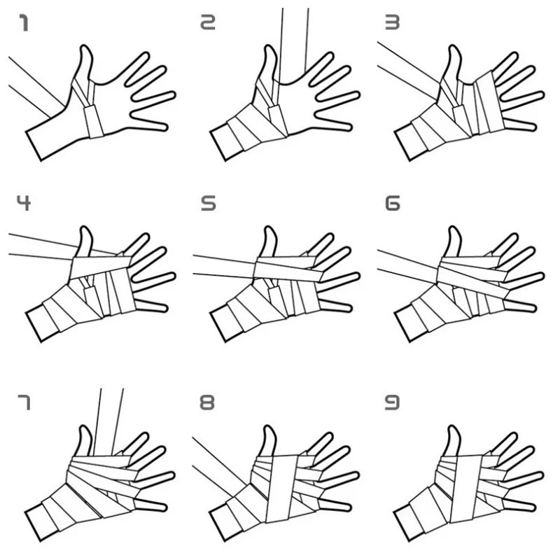 Bandagem de Algodão para Boxe e Taekwondo – 2.5M/5M | Proteção para Mãos e Punhos