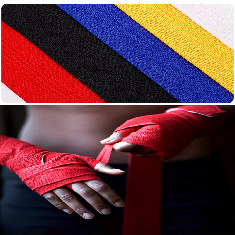 Bandagem de Algodão para Boxe e Taekwondo – 2.5M/5M | Proteção para Mãos e Punhos
